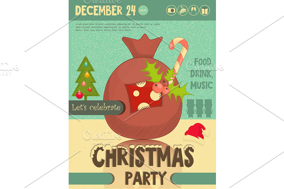 Invitation to Christmas party in Illustrations - product preview 8
