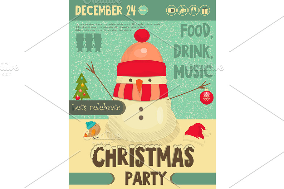 Invitation to Christmas party in Illustrations - product preview 8