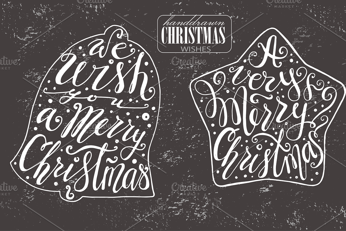 Lettering Christmas wishes in shapes in Illustrations - product preview 8