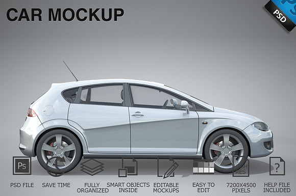 Car Mockup 06 in Mockup Templates - product preview 1