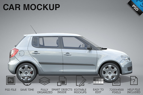 Car Mockup 07 in Mockup Templates - product preview 1