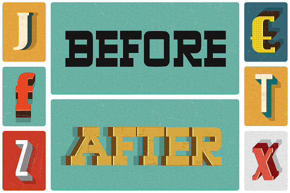 Retro Text Layer Styles - Photoshop in Photoshop Layer Styles - product preview 3