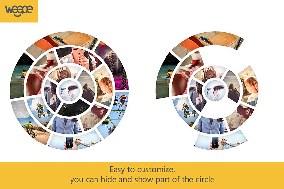 Circle Photo Frame Template in Print Mockups - product preview 3