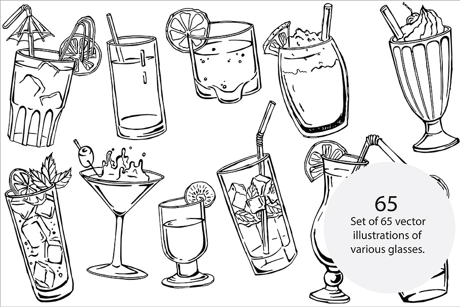 Glasses with drinks