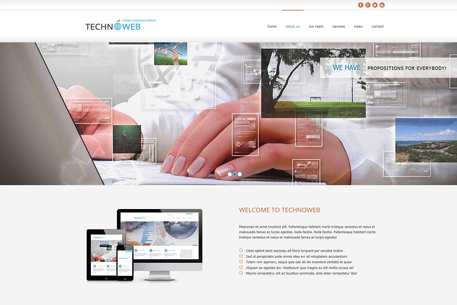Techno Web - OnePage HTML Theme