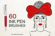 60 ink pen vector brushes