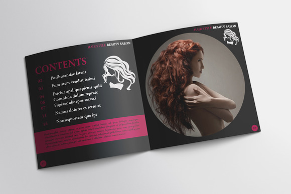 Hair Styles Beauty Salon Portfolio in PowerPoint Templates - product preview 1