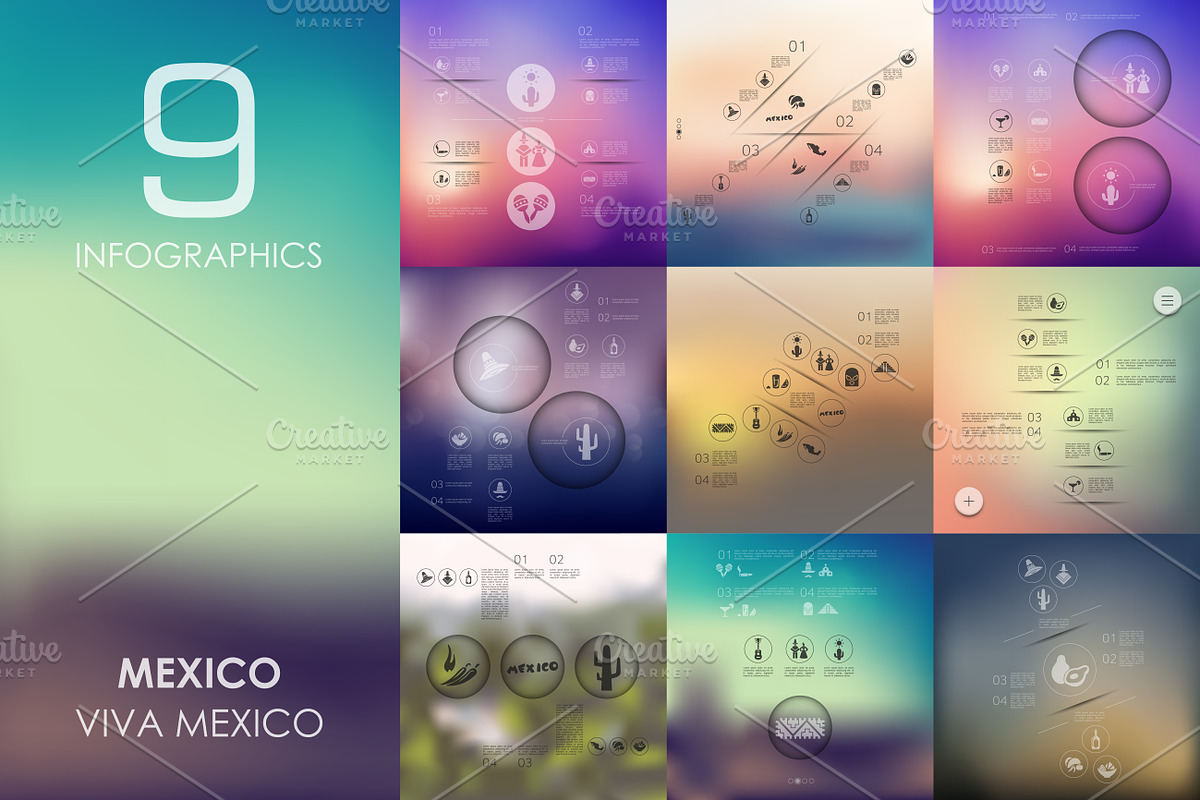 9 Mexico infographics in Presentation Templates - product preview 8