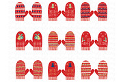 Red Christmas Glove Collection