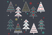 Chalkboard Christmas Tree Set