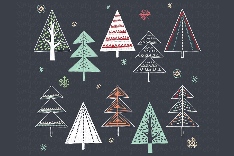 Chalkboard Christmas Tree in Illustrations - product preview 8