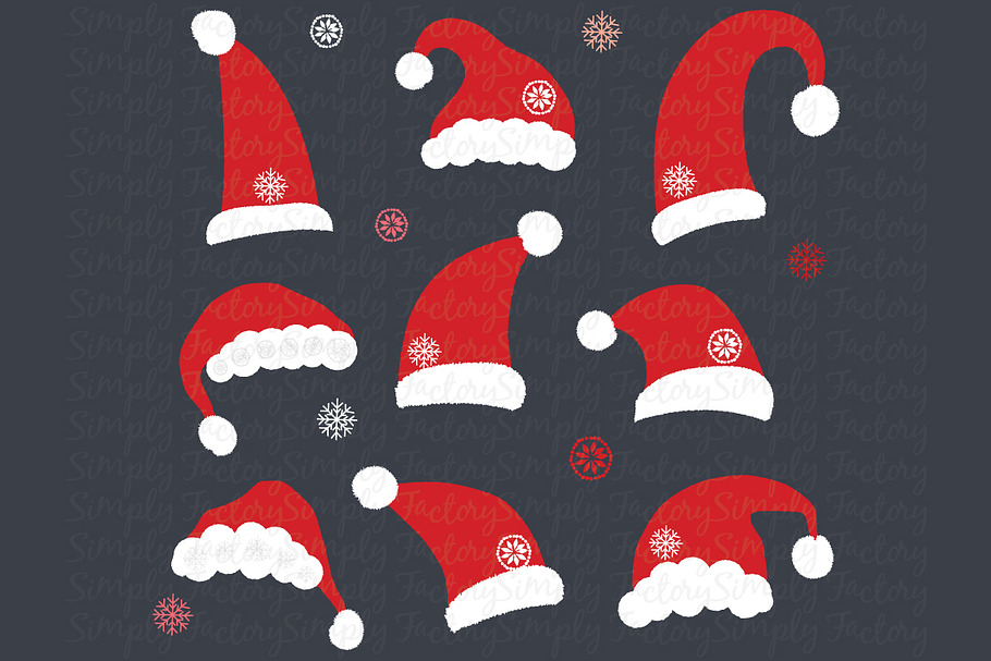 Chalkboard Santa Hat Collection in Illustrations - product preview 8