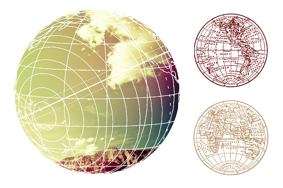 Distressed Vector Maps & Charts in Textures - product preview 3