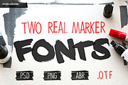 TWO REAL MARKER FONTS