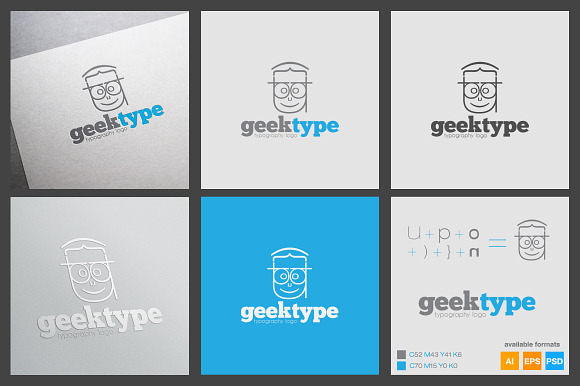 Geektype Logo Template in Logo Templates - product preview 1
