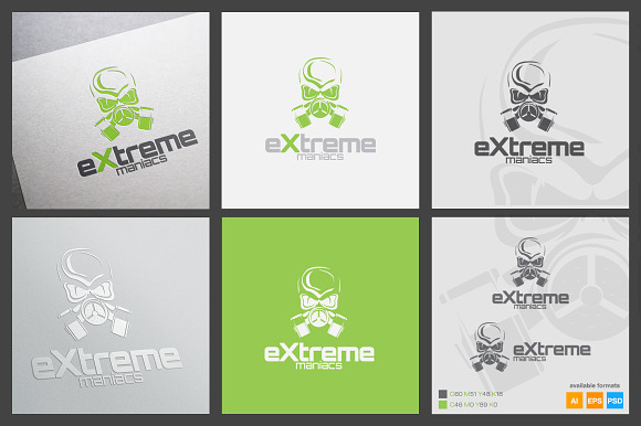 Extreme Maniacs Logo Template in Logo Templates - product preview 1