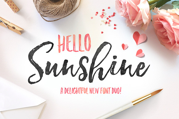 Hello Sunshine Font Duo in Wedding Fonts - product preview 8