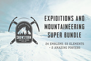 Expiditions and mountaineering logos