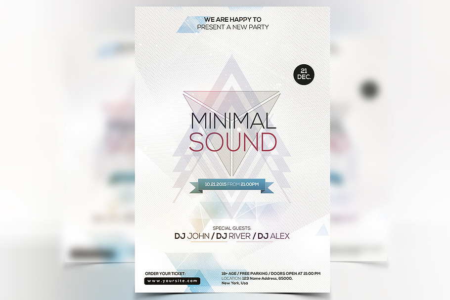 Sound - Minimal PSD Flyer
