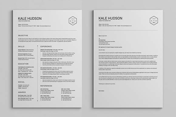 Clean Resume CV - Hudson in Letter Templates - product preview 2