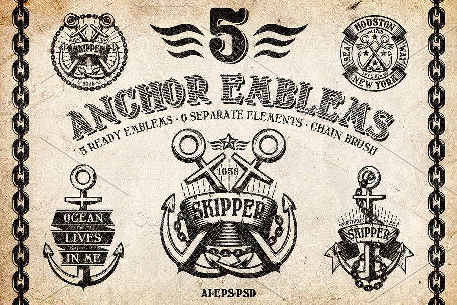 Marine Anchor Logos in Logo Templates - product preview 8