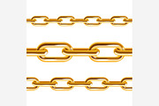 Chain Gold and Metal. Vector