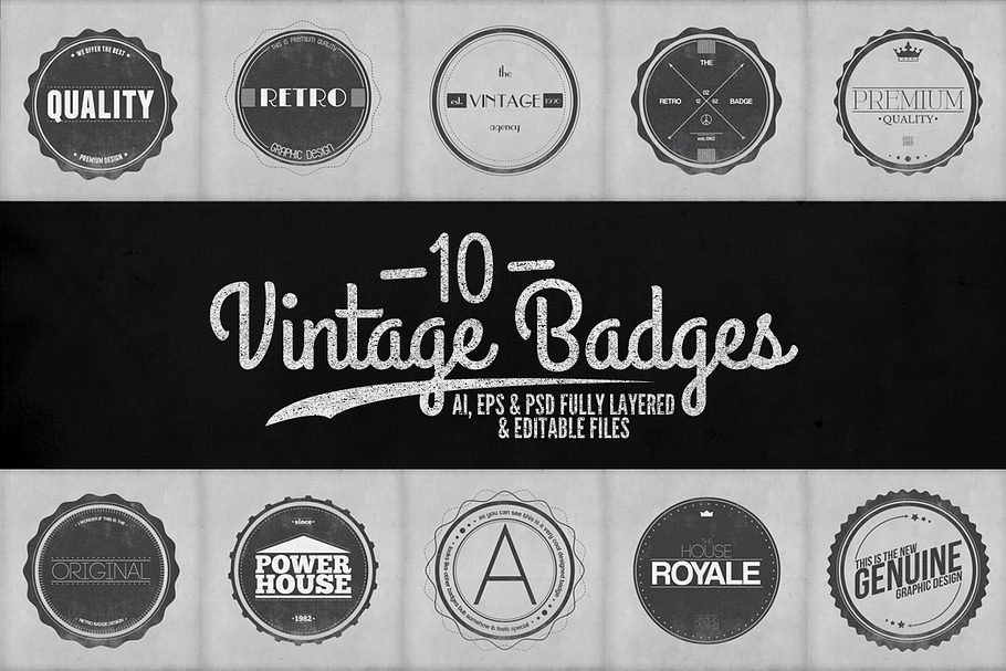 Vintage Badges Vol.2 in Logo Templates - product preview 8