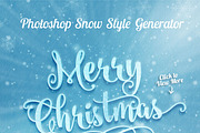 Snow Text Effect Psd for Photoshop