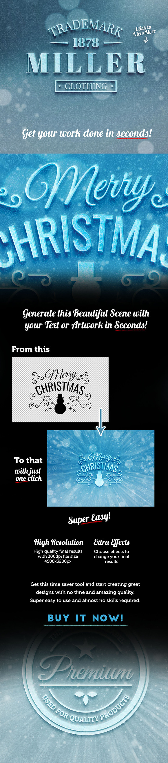 Snow Text Effect Psd for Photoshop in Photoshop Layer Styles - product preview 1