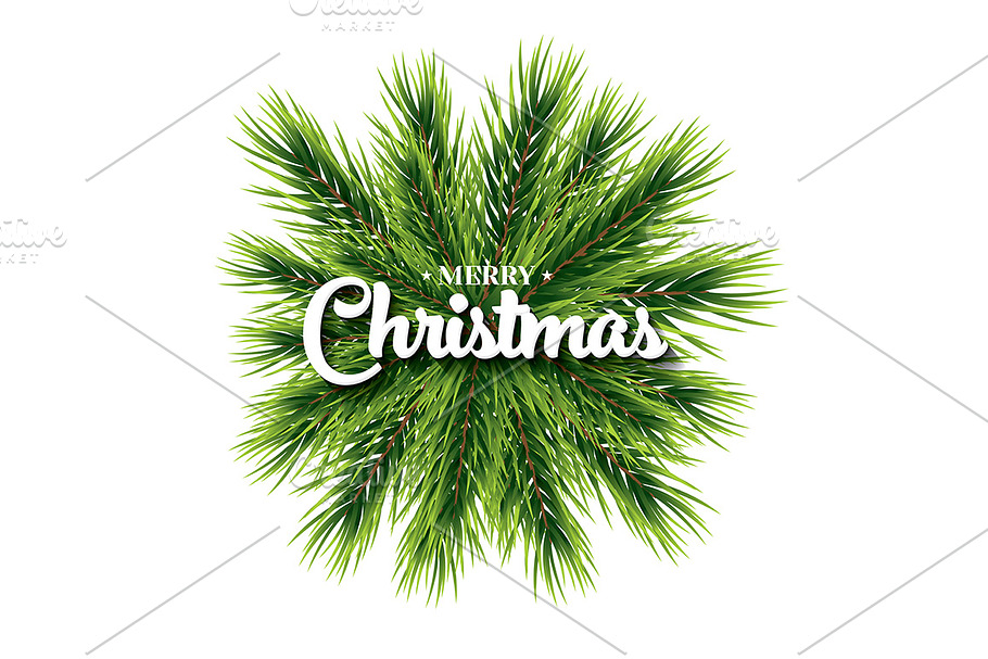 Merry Christmas lettering card in Illustrations - product preview 8