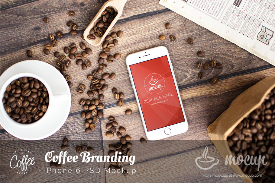 Coffee Branding iPhone 6 Mockup