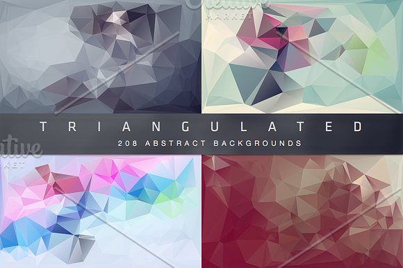 Triangulated - Abstract Backgrounds in Graphics - product preview 2