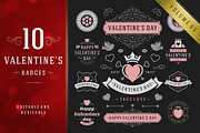 Valentine's Day Logo Badges & Labels