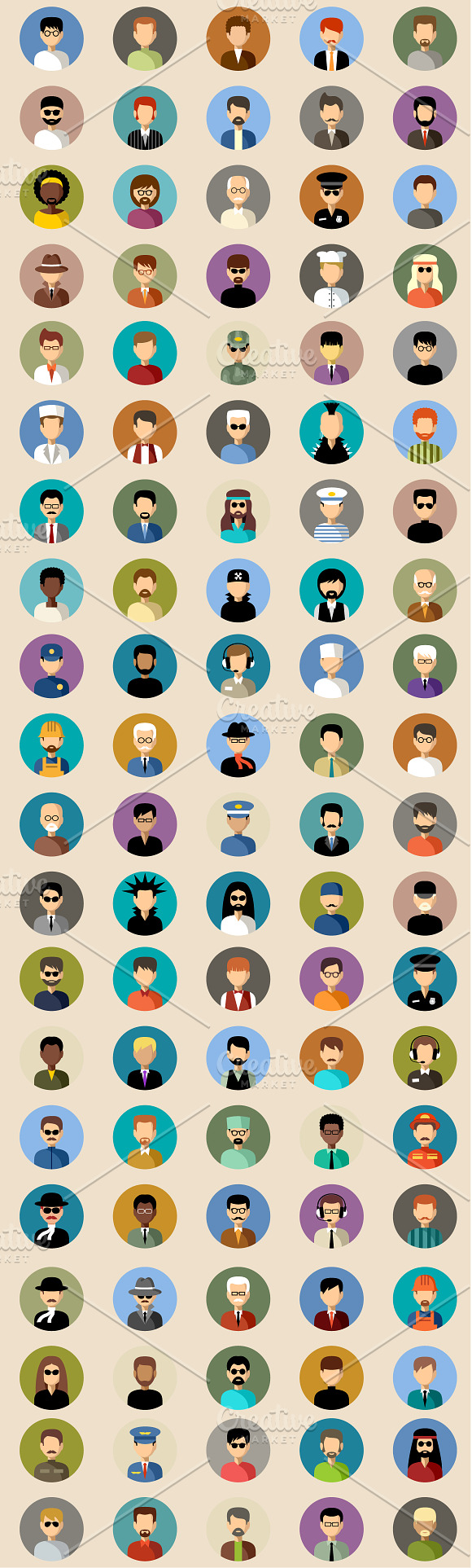 200 Flat icons with people in People Icons - product preview 1