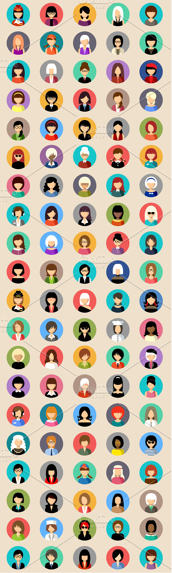 200 Flat icons with people in People Icons - product preview 2