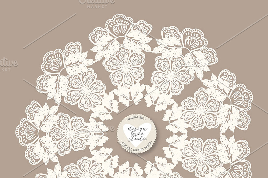 Vector round lace