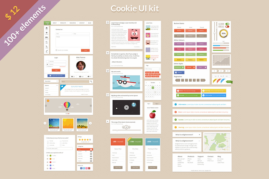 Cookie UI Kit in UI Kits and Libraries - product preview 8