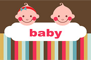 Newborn & baby greeting cards set