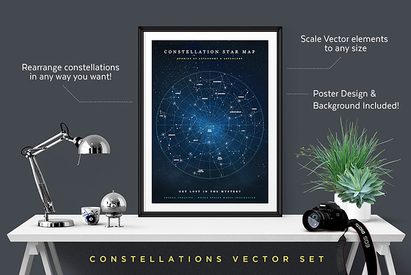 Constellations Vector Set in Illustrations - product preview 3