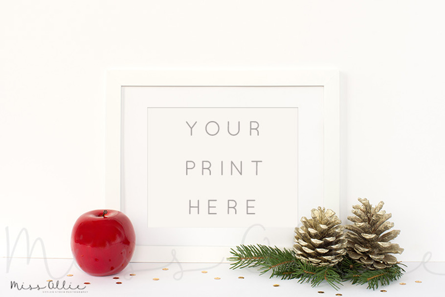 Christmas styled stock frame mockup in Product Mockups - product preview 8
