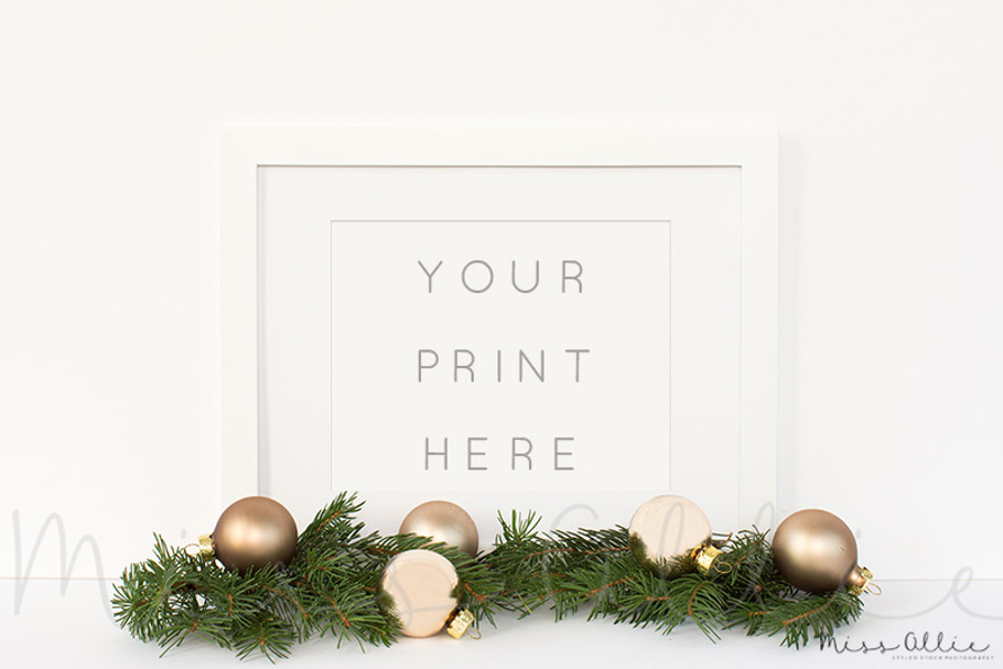 Christmas frame mockup in Product Mockups - product preview 8