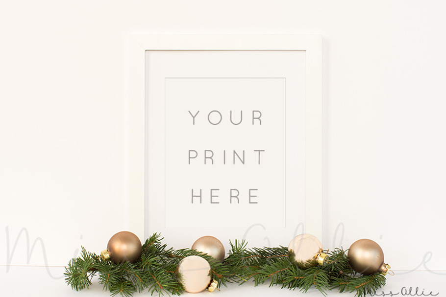 Christmas frame mockup in Product Mockups - product preview 8