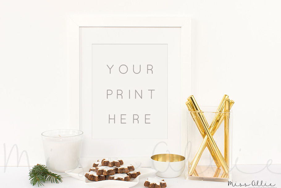 Christmas styled frame mockup in Product Mockups - product preview 8