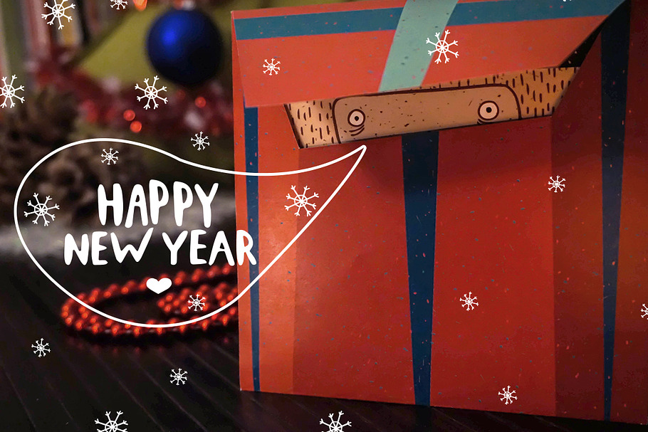 Happy New Year - Greeting card set
