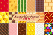 18 Food Seamless Vector Patterns