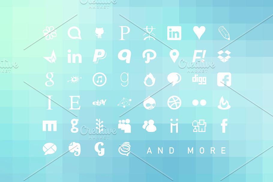 (SALE) Simple Social Icons Web Font