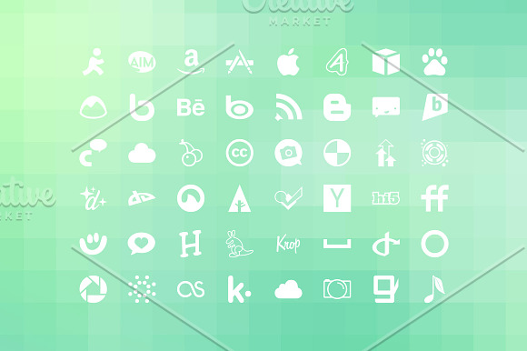 (SALE) Simple Social Icons Web Font in Symbol Fonts - product preview 1