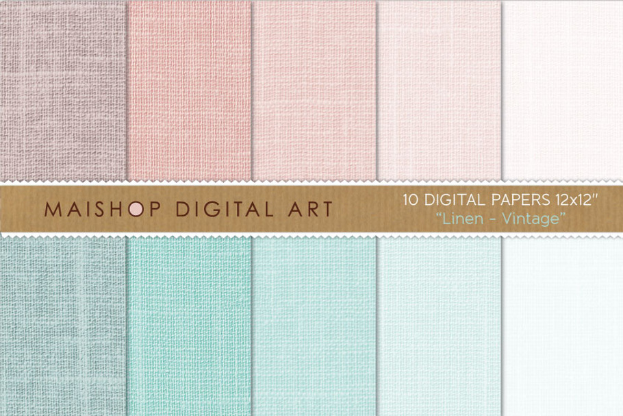 Digital Paper - Linen Vintage