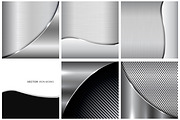 Collection of metallic backgrounds.