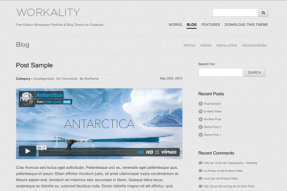 Workality Lite in WordPress Portfolio Themes - product preview 1
